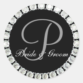 Diamond monogram P aanpasbaar zegel