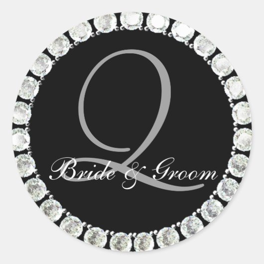 Diamond monogram Q aanpasbaar zegel (Voorkant)