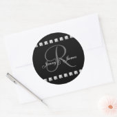 Diamond Monogram R bruiloft gunst Stickers (Envelop)