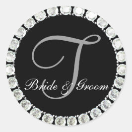 Diamond monogram T aanpasbaar zegel