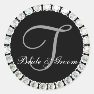Diamond monogram T aanpasbaar zegel