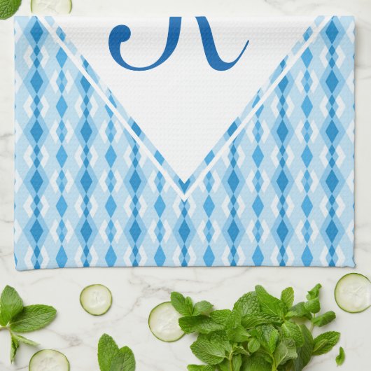 Diamond Monogram Theedoek (Gevouwen)