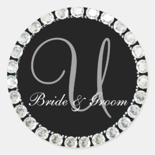 Diamond monogram U aanpasbaar zegel