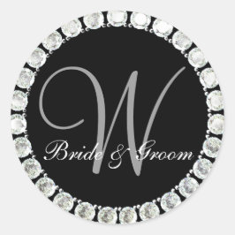 Diamond monogram W aanpasbaar zegel