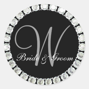 Diamond monogram W aanpasbaar zegel
