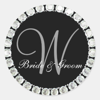 Diamond monogram W aanpasbaar zegel