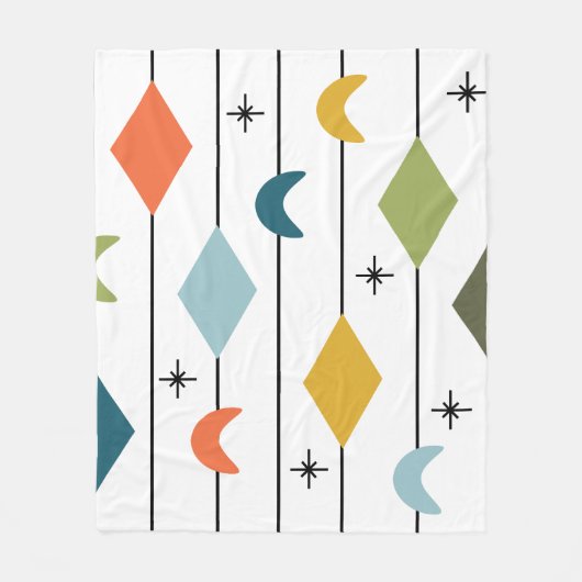 Diamond Moons Fleece Deken (Voorkant)