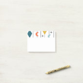 Diamond Moons Post-it® Notes (Op bureau)