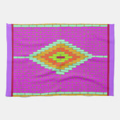 Diamond Mosaic tegels fel gekleurde keukenhanddoek (Horizontaal)