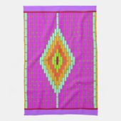 Diamond Mosaic tegels fel gekleurde keukenhanddoek (Verticaal)