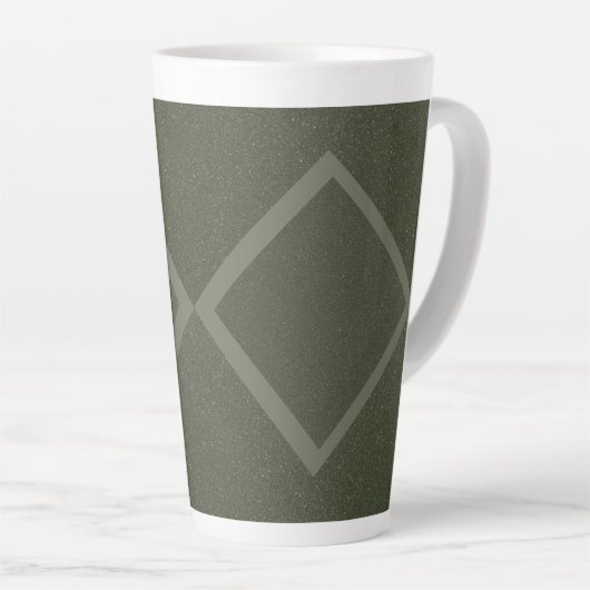 Diamond Moss Green Textuur Latte Mok (Rechterhoek)
