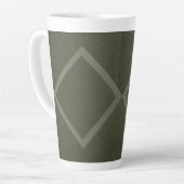 Diamond Moss Green Textuur Latte Mok (Linkerhoek)