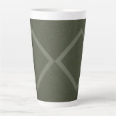 Diamond Moss Green Textuur Latte Mok (Voorkant)