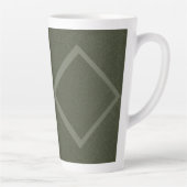 Diamond Moss Green Textuur Latte Mok (Rechts)