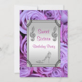 Diamond Music Note, Stiletto & Rozen Sweet 16 Kaart (Voorkant)