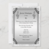 Diamond Music Note, Stiletto & White Roses 35th Kaart (Achterkant)