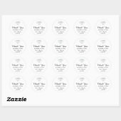 Diamond Name Wedding Bridal Sweet16th White Ronde Sticker (Vel)