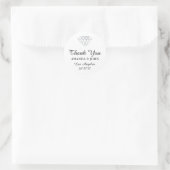 Diamond Name Wedding Bridal Sweet16th White Ronde Sticker (Tas)