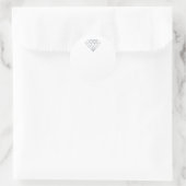 Diamond Name Wedding Bridal Sweet16th White Ronde Sticker (Tas)
