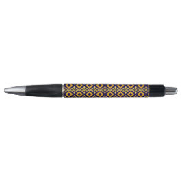 Diamond Navy Gold Stylish Print Pen