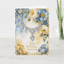 Diamond Necklace 75th Wedding Anniversary Kaart
