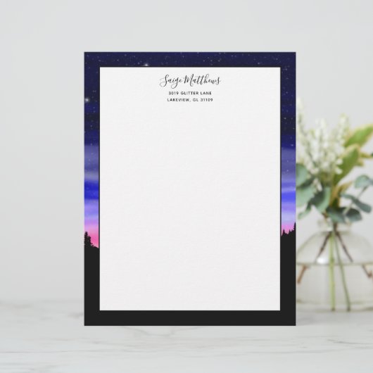 Diamond Night Letterhead Briefhoofd (Staand voorkant)
