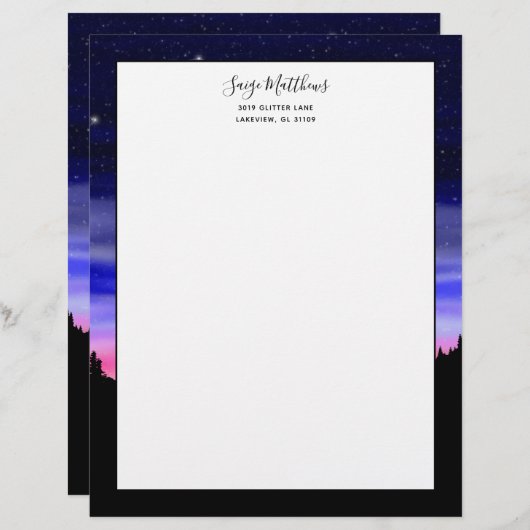 Diamond Night Letterhead Briefhoofd (Voorkant / Achterkant)