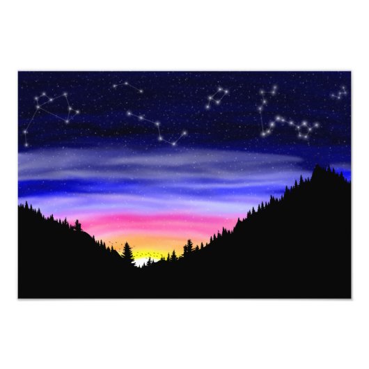 Diamond Night Photo Print Foto Afdruk (Voorkant)