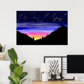 Diamond Night-Poster Poster (Thuiskantoor)