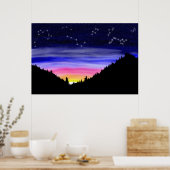 Diamond Night-Poster Poster (Keuken)