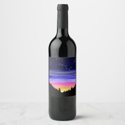 Diamond Night Wine Label Wijn Etiket (Voorkant)