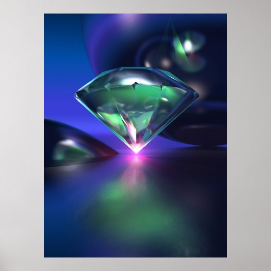 Diamond op paars poster (Voorkant)