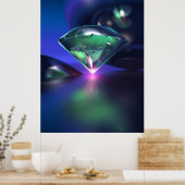 Diamond op paars poster (Keuken)