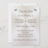 Diamond op persoonlijke titel Save the Date Invita Kaart (Achterkant)