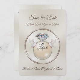 Diamond op persoonlijke titel Save the Date Invita Kaart