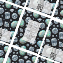 Diamond + Opalen Formeel | Luxe QR Code Trouwen