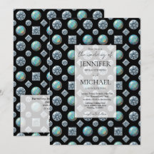 Diamond + Opalen Formeel | Luxe QR Code Trouwen