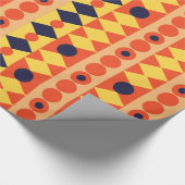 Diamond Orange Circle Shapes Gift Wrapping Paper Cadeaupapier (Hoek)
