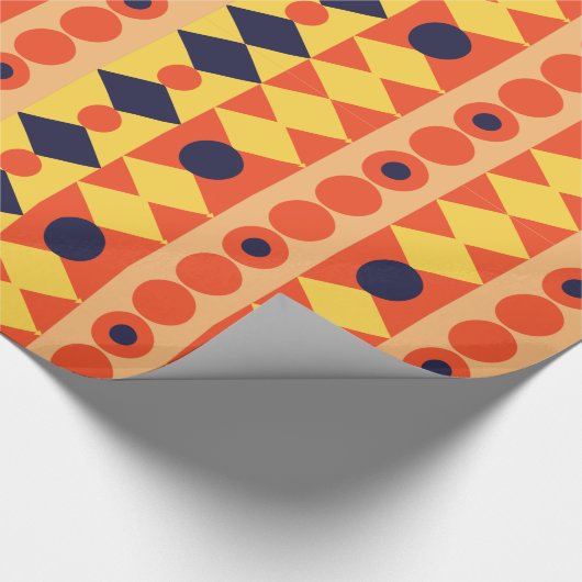Diamond Orange Circle Shapes Gift Wrapping Paper Cadeaupapier (Hoek)