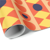 Diamond Orange Circle Shapes Gift Wrapping Paper Cadeaupapier (Rol Hoek)