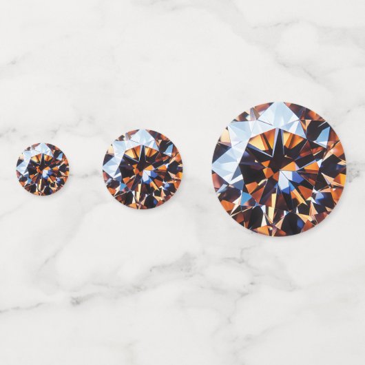 Diamond Oranje Crystal Pattern Confetti (Achterkanten)
