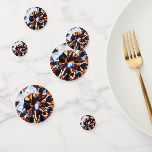 Diamond Oranje Crystal Pattern Confetti (Groep)