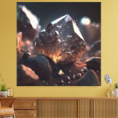 Diamond Ore Macro: Kimberlite Pipe Art Canvas Afdruk (Insitu (Woonkamer))