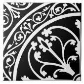 Diamond Oriented Large Print Abstract Black Tegeltje (Voorkant)