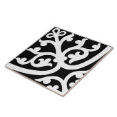 Diamond Oriented Stylish Abstract Black & White Tegeltje (Zijkant)
