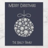 Diamond ornament Food and Beverage Label Set Wijn Etiket (Enkel label)