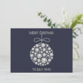 Diamond Ornaments Flat Holiday Card Feestdagenkaart (Staand voorkant)