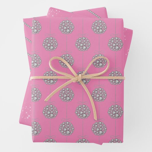 Diamond Ornaments- Wrapping Paper Sheet Set of 3 (In situ)
