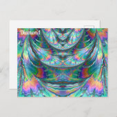 DIAMOND ~ Ozing Pastels ~ 3D Fractal Design ~ Briefkaart (Voorkant / Achterkant)