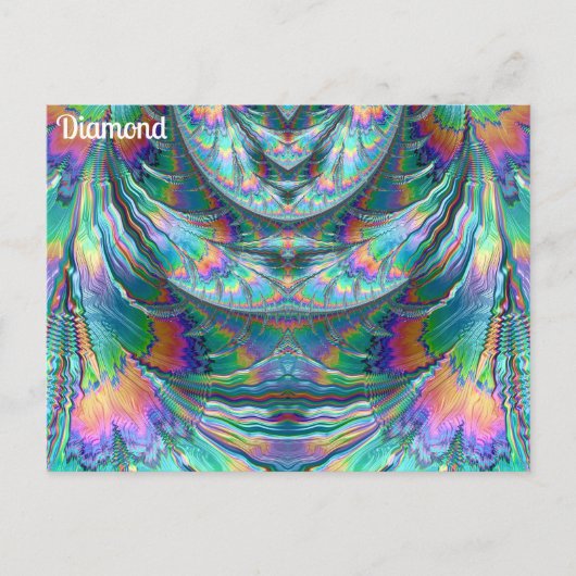 DIAMOND ~ Ozing Pastels ~ 3D Fractal Design ~ Briefkaart (Voorkant)